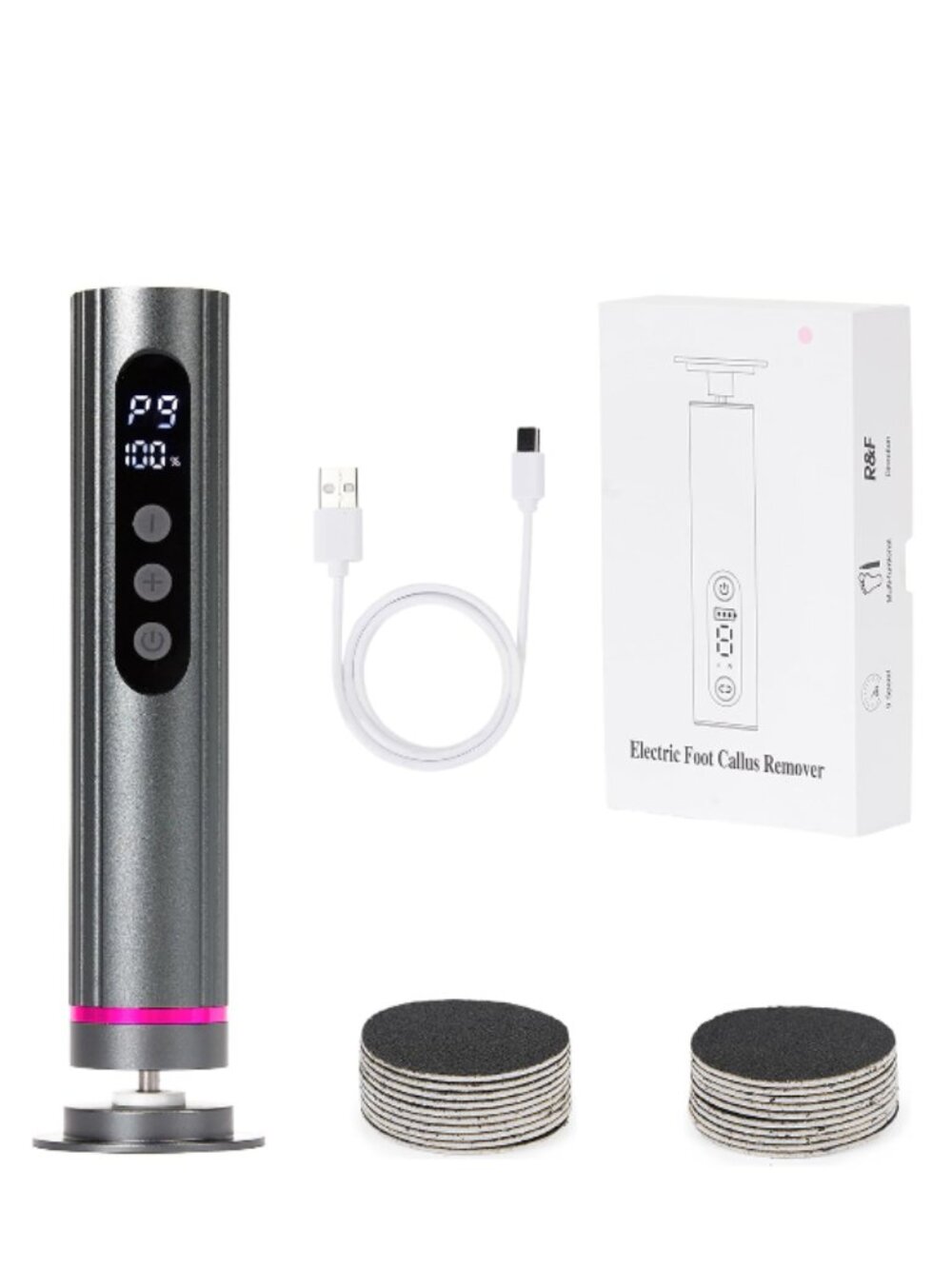 Rechargeable Foot Callus Remover Silver